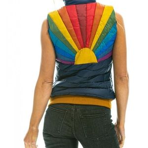 Aviator Nation WOMEN'S SUNBURST VEST - NAVY